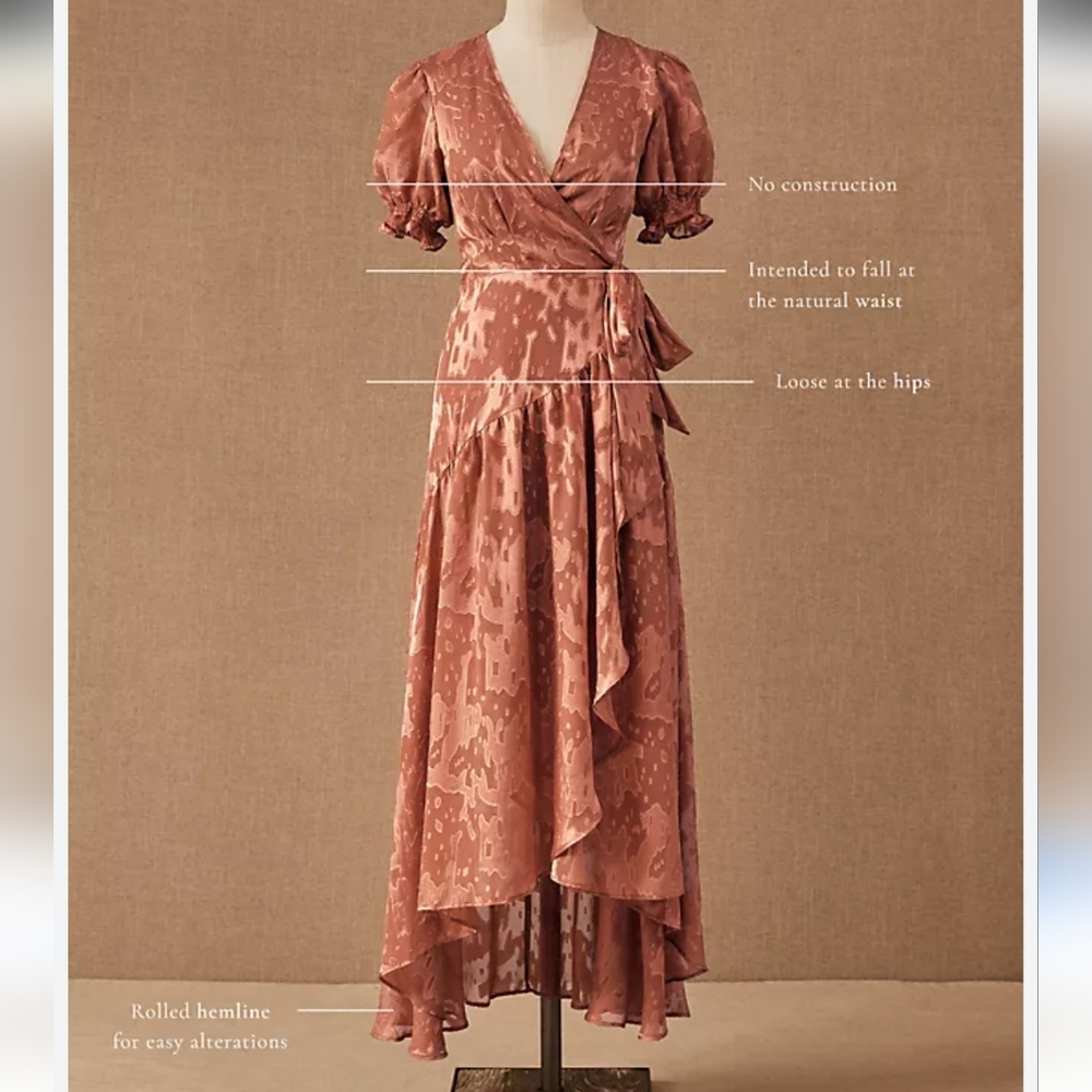 BHLDN Hutch Biscayne Ruffle Wrap Dress in Sedona